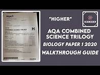 Video thumbnail for AQA GCSE COMBINED SCIENCE BIOLOGY PAPER 1 2020 TRILOGY PAPER WALKTHROUGH || ScienceGem