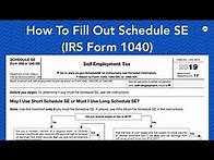 Video thumbnail for How to Fill out Schedule SE (IRS Form 1040)
