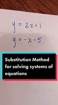 Video thumbnail for Solving Systems of Equations: Substitution Method Explained