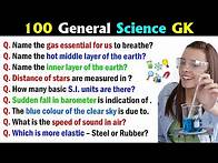 Video thumbnail for 100 General Science Quiz General Knowledge Questions and Answers | Science GK | Science GK Questions