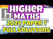 Video thumbnail for Higher Maths 2024 Paper 1 Full Solutions
