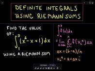 Video thumbnail for ❖ Calculating a Definite Integral Using Riemann Sums - Part 1 ❖