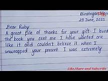 Video thumbnail for Thank you letter for the gift | Thank you letter | Handwriting | English writing | Eng Teach