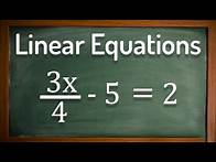 Video thumbnail for Solving linear equations with fractions - GCSE Maths