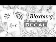 Video thumbnail for ROBLOX || Bloxburg: Aesthetic Decal Codes 2020