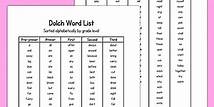 Video thumbnail for FREE Dolch Sight Word List