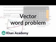 Video thumbnail for Vector word problem: resultant force | Vectors | Precalculus | Khan Academy