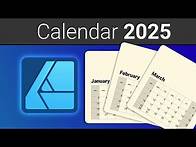 Video thumbnail for Affinity Designer 2025 Calendar Template