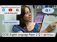 Video thumbnail for GCSE English Language - Paper 2 Section A: Question 1 - Edexcel