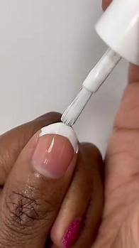 Video thumbnail for Easy French Tip Manicure | easy French tips for short nails