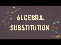 Video thumbnail for Algebra: Substitution in Maths