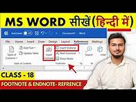 Video thumbnail for MS Word Reference Tab Full Explained| Complete MS Word Tutorial:Learn Microsoft Word Step by Step#18