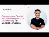 Video thumbnail for Documents to Submit and Avoid Higher TDS Deductions | Tax Declaration Season