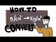Video thumbnail for How to Convert g/cm3 to kg/m3 (And NEVER BE WRONG AGAIN)