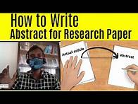 Video thumbnail for How to write an abstract for a research paper