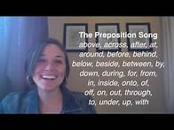 Video thumbnail for What is a preposition? Listen to the preposition song!