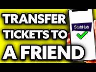 Video thumbnail for How To Transfer Stubhub Tickets to a Friend (Quick and Easy!)