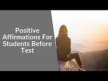 Video thumbnail for Extremely Powerful Positive Affirmations For Students Before Test