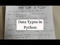 Video thumbnail for DATA TYPES IN PYTHON | Simplest Introduction