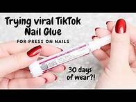 Video thumbnail for Trying the Viral TikTok Nail Glue for Press On Nails - Beauty Secrets Nail Glue with Glamnetic Nails