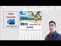Video thumbnail for Printable 2023 Calendar Design in Microsoft Word Tutorial