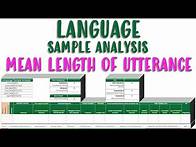 Video thumbnail for Language Sample Analysis Part 1 of 4: Transcription, MLU, MLW, TTR