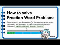 Video thumbnail for How to solve fraction word problems | Primary 2 Mathematics