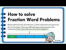 Video thumbnail for How to solve fraction word problems | Primary 2 Mathematics