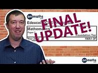 Video thumbnail for UPDATED Edexcel Foundation Maths GCSE Nov 2024 Predicted Paper 3 Calculator Exam 1MA1-3F