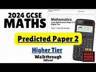 Video thumbnail for GCSE Maths Higher Edexcel Predicted Paper 2 Exam (3rd June 2024) - Walkthrough