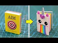Video thumbnail for DIY Mini Unicorn notebook || how to make Mini Unicorn notebook from matchbox