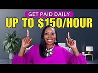 Video thumbnail for 10 Websites That Will Pay You EVERY DAY Within 24 Hours: Up To $150/Hour