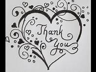 Video thumbnail for THANK YOU Swirled Letters In A Heart With Flowers - How To Do It