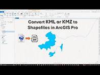 Video thumbnail for #15: How to convert KML or KMZ file to Shapefile in ArcGIS Pro
