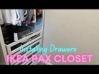 Video thumbnail for IKEA PAX Closet Install Part 4 : How to Assemble & Install PAX Drawers| This Week in Interior Design
