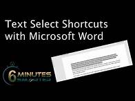 Video thumbnail for Shortcuts for Selecting Text in a Microsoft Word Document