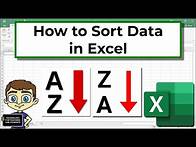 Video thumbnail for Sorting in Excel - Basics and Beyond