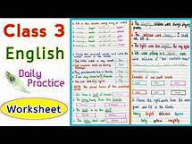 Video thumbnail for Class 3 English | Class 3 English Worksheet | English Worksheet for class 3 | Class 3 Worksheet