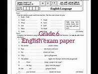Video thumbnail for English - Grade 6 paper