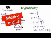 Video thumbnail for Trigonometry Missing Angles - Corbettmaths