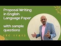 Video thumbnail for Proposal Writing with sample questions | ISC 11 + 12 English Language Paper | Directed Writing | SWS