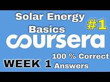 Video thumbnail for Solar energy basics coursera quiz answers | solar energy basics coursera answers | week 1