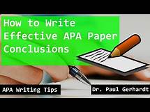 Video thumbnail for APA Paper Conclusion Writing Tips | Dr. Paul Gerhardt
