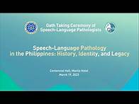 Video thumbnail for First Oath Taking of the Registered Speech-Language Pathologists.