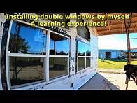 Video thumbnail for Installing double Jeld Wen windows with a mull bar by myself! #469