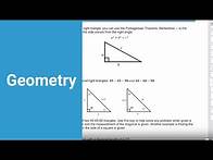 Video thumbnail for How to solve geometry problems - triangles, prisms, area, perimeter, lines and angle measures.