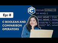 Video thumbnail for #8: Boolean and Comparison Operators in C Programming