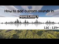 Video thumbnail for How to add CUSTOM SOUNDS in Minecraft 1.16-1.21| Tutorial