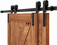 Video thumbnail for 6FT Bypass Sliding Barn Door Hardware Kit, Combination Track Mode Sliding Door Hardware, Double Wooden Doors Use Single Track Bypass Barn Door Hardware Fit for Door Opening 70" (6 Feet)