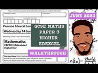 Video thumbnail for Edexcel GCSE Maths | Paper 3 | Higher Tier | May/June 2023 | Walkthrough | MathsWithDan